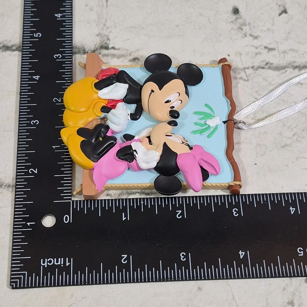 Hallmark Disney Hanging Ornament Mickey & Minnie on a Swing Under the Mistletoe